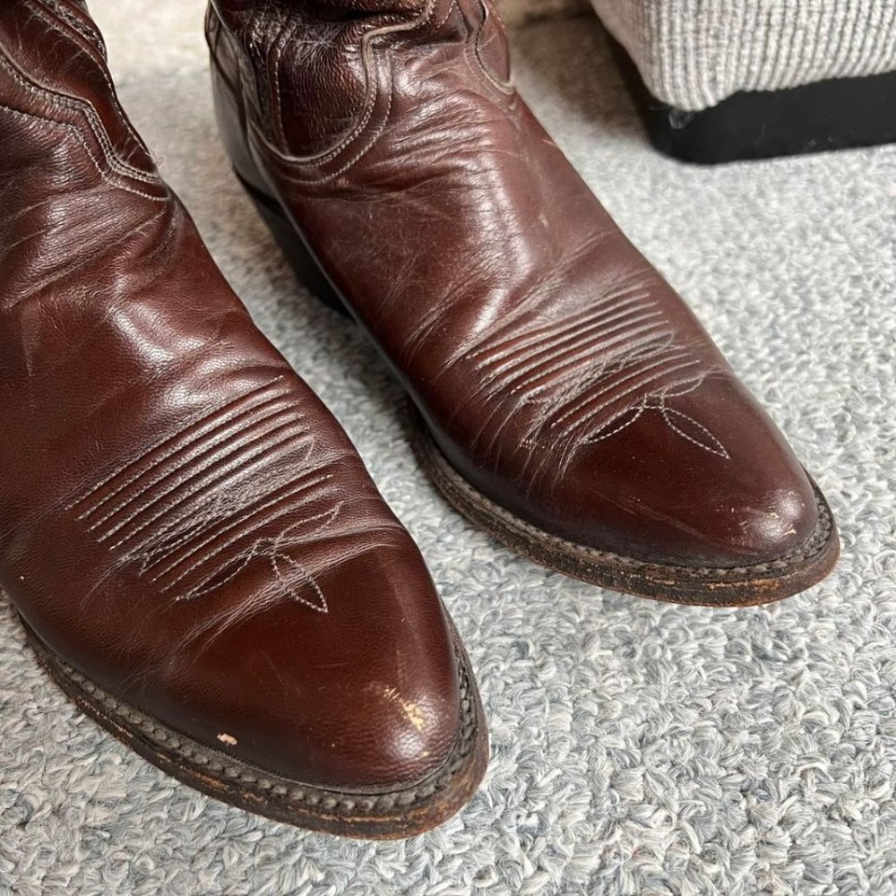 Lucchese - Vintage Women’s (Sz 7) Leather Shoes / Western Cowboy Cowgirl Boots - Picture 4 of 8
